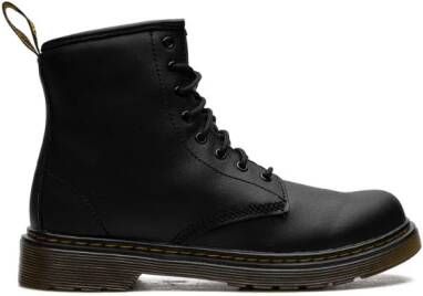 Dr. Martens Kids Softy T leather lace-up boots Black
