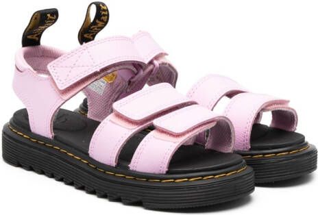 Dr. Martens Kids touch-strap leather sandals Pink