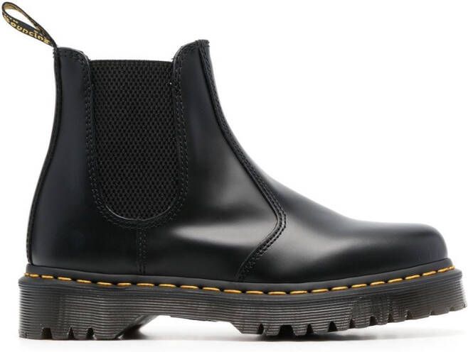 Dr. Martens leather round-toe boots Black