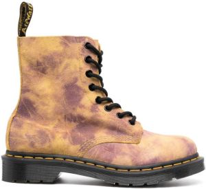 Dr. Martens Pascal tie-dye combat boots Yellow