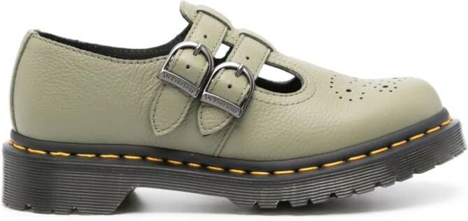 Dr. Martens round-toe leather loafers Green