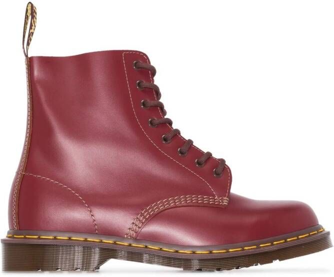 Dr. Martens Vintage 1460 leather ankle boots Red