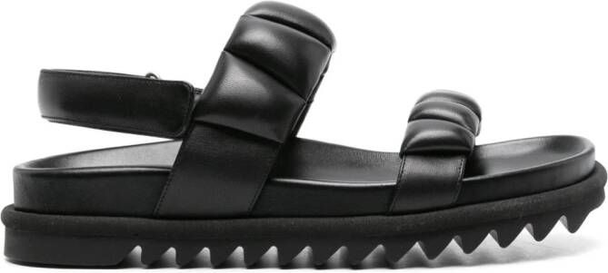 DRIES VAN NOTEN padded-panels leather sandals Black