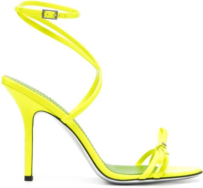 Dsquared2 115mm bow-detailed leather sandals Yellow