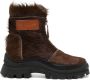 Dsquared2 35mm zip-front chunky boots Brown - Thumbnail 1