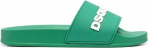 Dsquared2 appliqué-logo slides Green