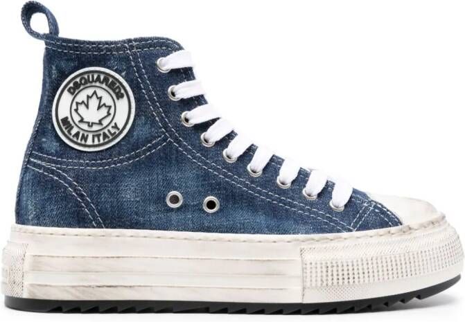 Dsquared2 Berlin lace-up denim sneakers Blue