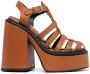 Dsquared2 Berlin Rock 140mm leather sandals Brown - Thumbnail 1