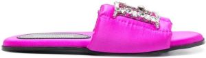 Dsquared2 crystal-embellished flat sandals Pink