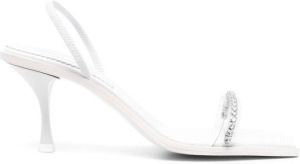 Dsquared2 crystal-strap low-heel sandals White