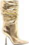 DSQUARED2 gathered-detail 120mm boots Gold - Thumbnail 1