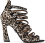 Dsquared2 glitter-embellished leopard-print sandals Brown - Thumbnail 1