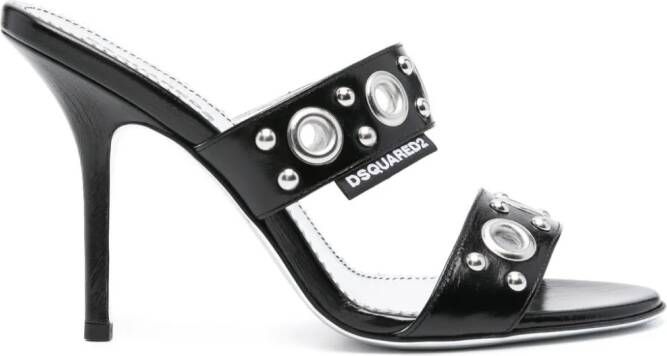 Dsquared2 Gothic 100mm leather sandals Black