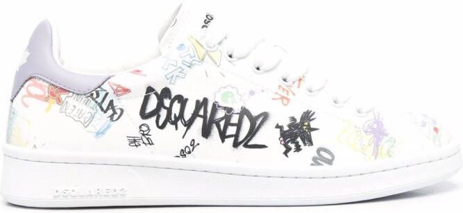 DSQUARED2 graphic-print low-top sneakers White