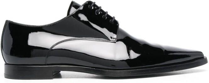 Dsquared2 patent-leather Derby shoes Black