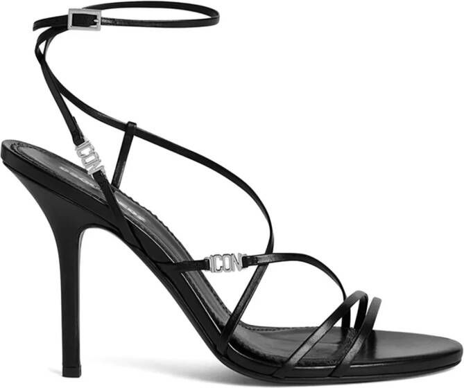 Dsquared2 Icon Evening leather sandals Black