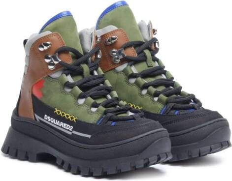 Dsquared2 Kids colour-block high-top sneakers Green