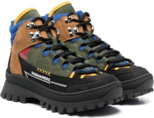 Dsquared2 Kids colour-block hiking boots Black