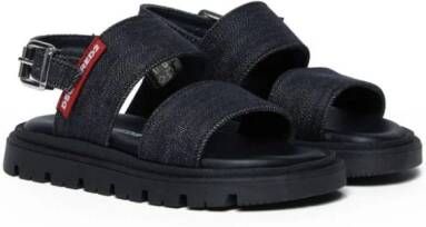 Dsquared2 Kids denim slingback sandals Black