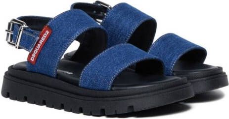 Dsquared2 Kids denim slingback sandals Blue