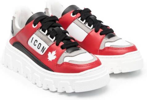 Dsquared2 Kids Icon contrast-panel low-top sneakers