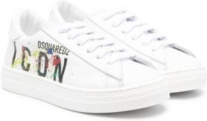 Dsquared2 Kids Icon low-top leather sneakers White