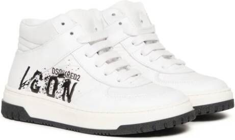 Dsquared2 Kids Icon Splatter high-top trainers White