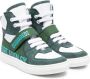 Dsquared2 Kids leather panelled high-top sneakers Green - Thumbnail 1