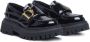 Dsquared2 Kids logo-plaque round-toe loafers Black - Thumbnail 1