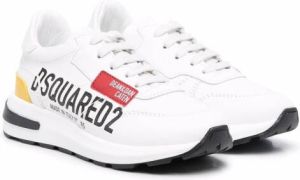 Dsquared2 Kids logo-print lace-up trainers White