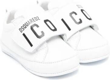 Dsquared2 Kids logo-print leather pre-walkers White