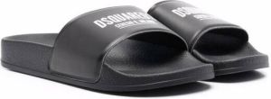 Dsquared2 Kids logo-print slide sandals Black