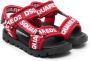 Dsquared2 Kids logo-print strap sandals - Thumbnail 1