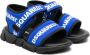 Dsquared2 Kids logo-tape touch-strap sandals Blue - Thumbnail 1