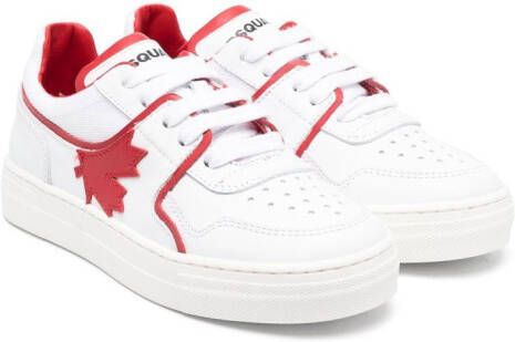 Dsquared2 Kids maple leaf-patch sneakers White