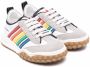 Dsquared2 Kids rainbow stripe-print lace-up trainers White - Thumbnail 1