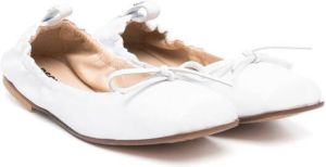 Dsquared2 Kids square-toe ballerina shoes White