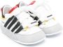 Dsquared2 Kids striped panelled pre-walkers White - Thumbnail 1