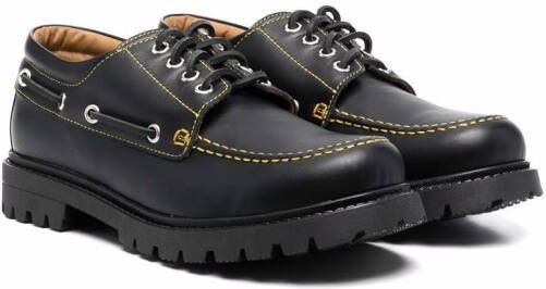 Dsquared2 Kids lace-up leather moccasins Black