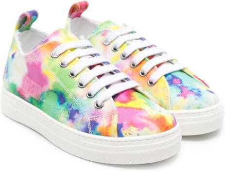 Dsquared2 Kids tie-dye canvas sneakers Pink