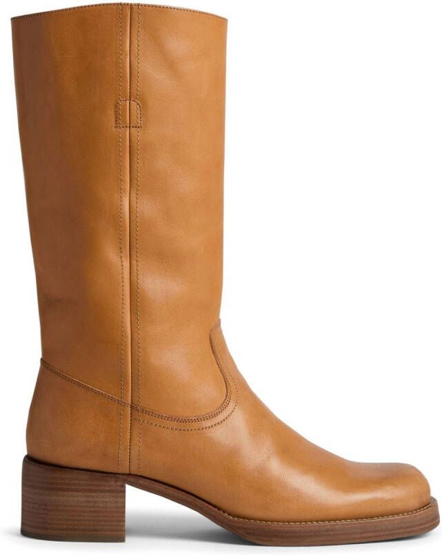 Dsquared2 knee-high leather boots Brown