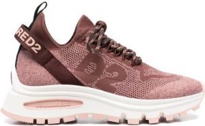 Dsquared2 knit lace-up sneakers Pink