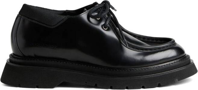Dsquared2 lace-up patent leather loafers Black