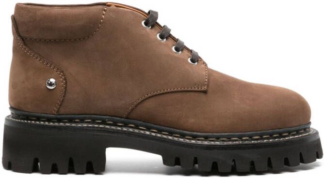 Dsquared2 lace-up suede ankle boots Brown