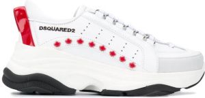 Dsquared2 leather lace-up sneakers White