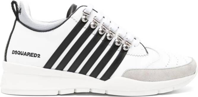 Dsquared2 Legendary striped leather sneakers White