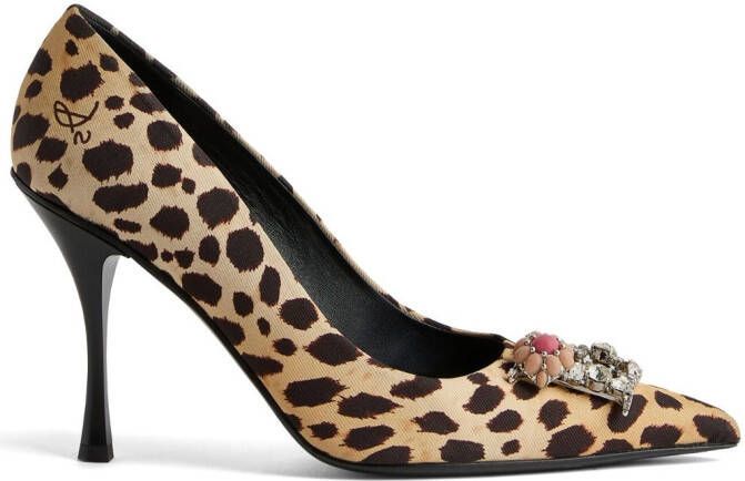 Dsquared2 leopard-print pointed-toe pumps Black