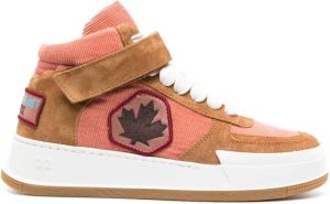 Dsquared2 logo-patch high-top sneakers Brown