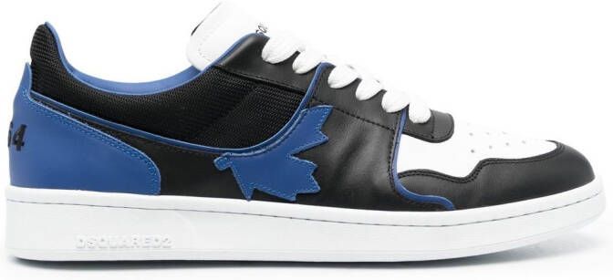 Dsquared2 logo-patch leather sneakers Black