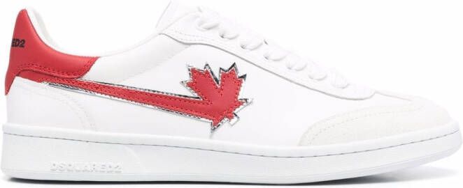 Dsquared2 logo-patch leather sneakers White